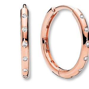 Pandora rose gold hoops